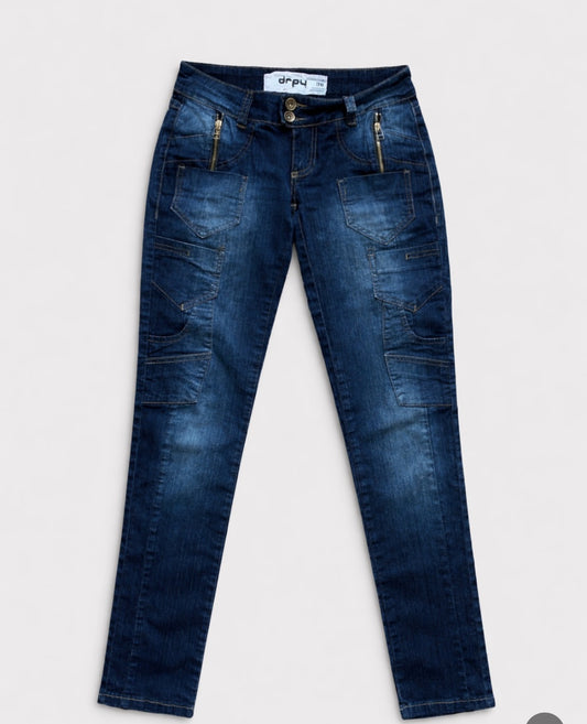 denim low rise straight