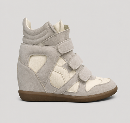 zapatillas tipo isabel marant blancos