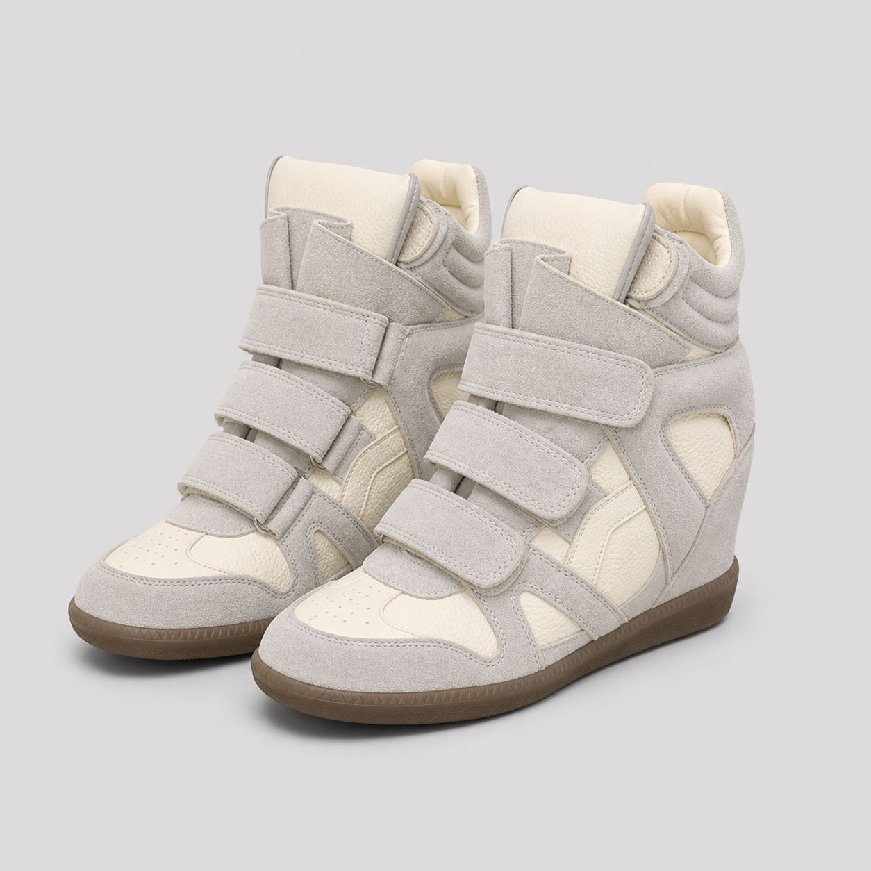 zapatillas tipo isabel marant blancos